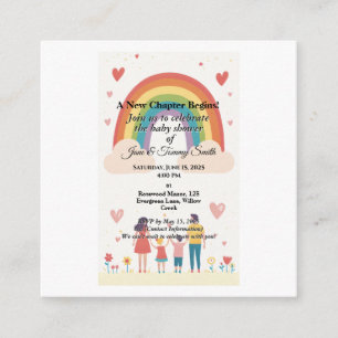 Adoption Rainbow Baby Shower Tilläggskort
