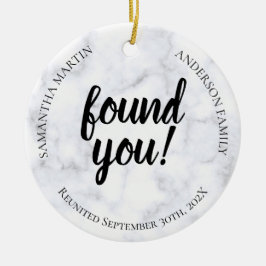 Adoption Reunion Ceramic Ornament