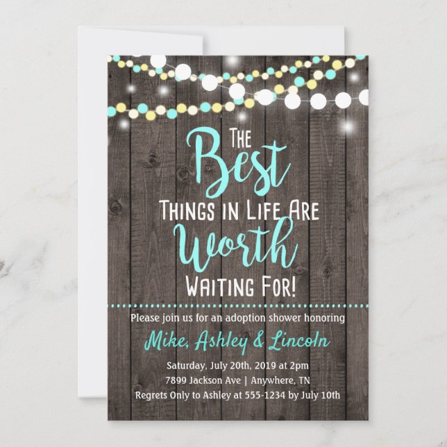 Adoption Shower-inbjudan, bästa Sak i livet Inbjudningar (Framsida)