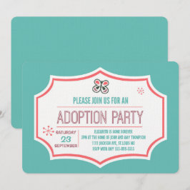 Adoption Shower Modern Rosa & Blue Butterfly Inbjudningar