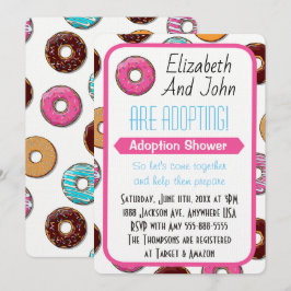Adoption Shower Modern Rosa Donut Party Inbjudningar