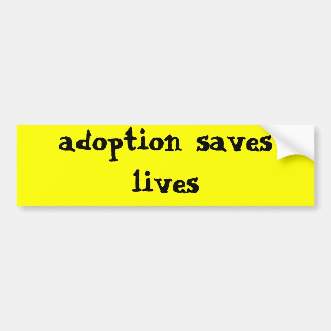 adoption sparar liv bildekal (Framsidan)
