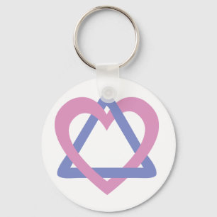 Adoption Triangle rosa blue Nyckelring