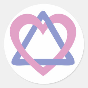 Adoption Triangle rosa blue Runt Klistermärke