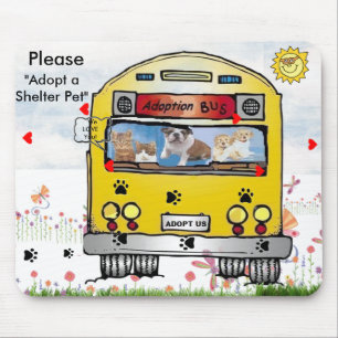 Adoptionbuss för katt & hund Mousepad Musmatta