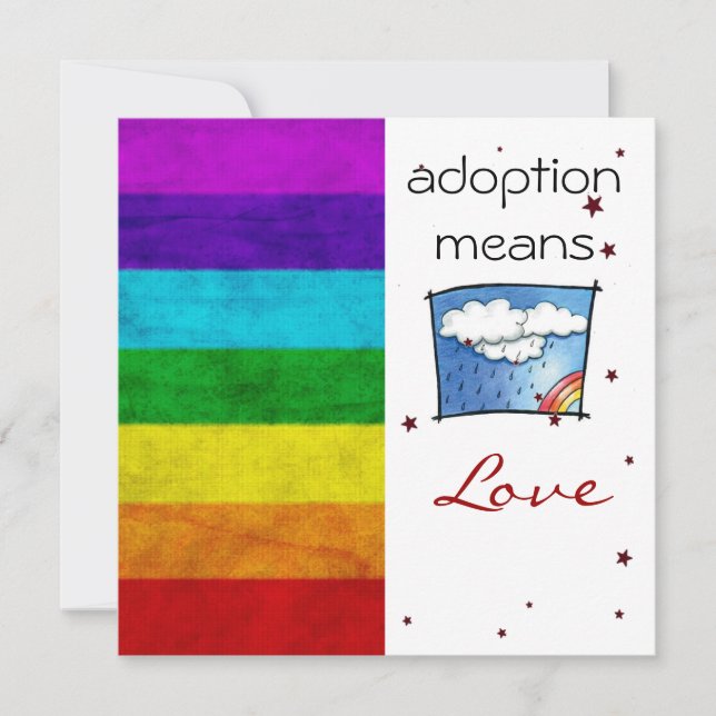 Adoptionduschinbjudan Inbjudningar (Framsida)