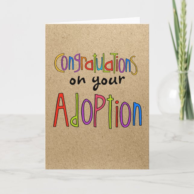 Adoptiongrattishälsningar Kort (Framsida)