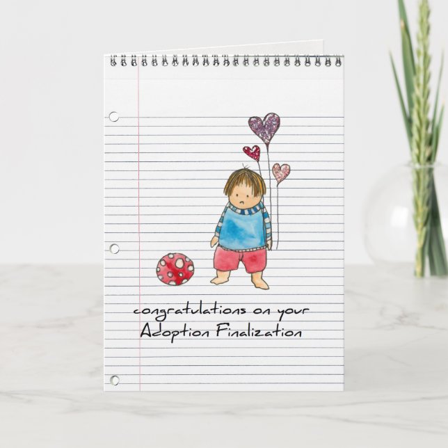adoptionhälsningkort kort (Framsida)