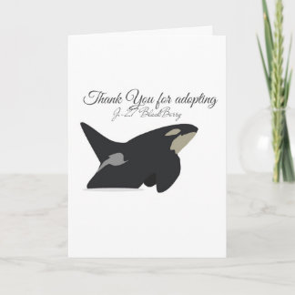 Adoptionkort för björnbär J-27 Tack Kort