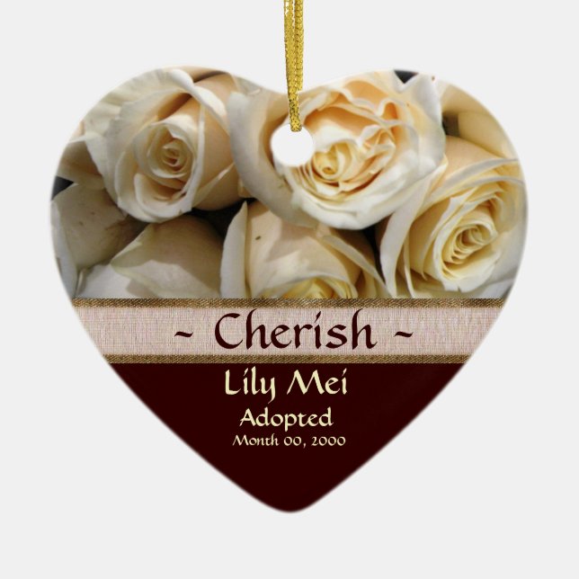 Adoptionmeddelandeprydnad Julgransprydnad Keramik (Framsidan)