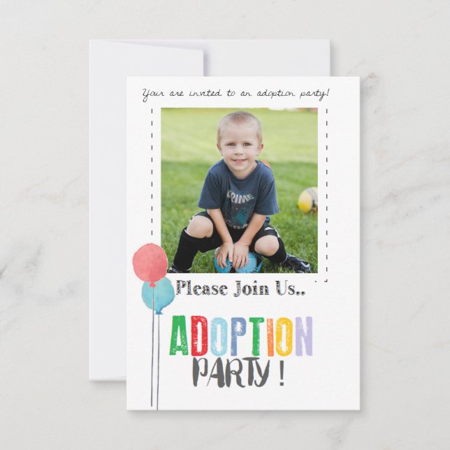 Adoptionpartyinbjudan Inbjudningar (Framsida)