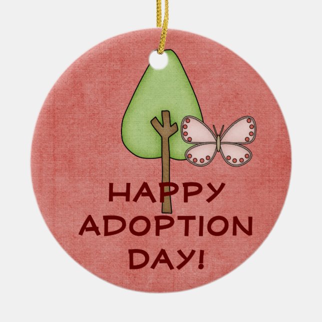 adoptionprydnad julgransprydnad keramik (Framsidan)