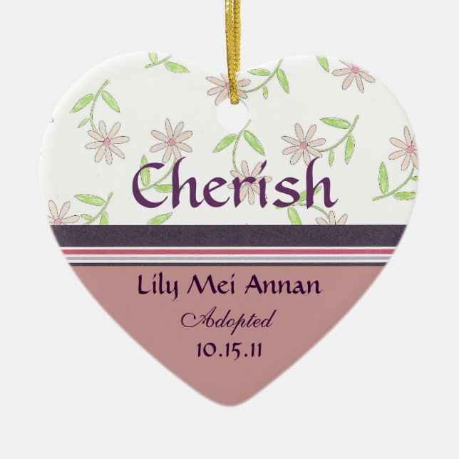 Adoptionprydnad Julgransprydnad Keramik (Framsidan)