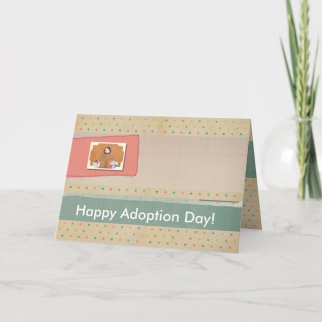 Adoptionsdagen i lycklig! kort (Framsida)