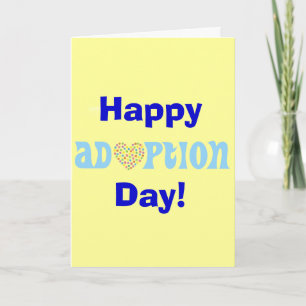 Adoptionsdagen i lycklig! kort