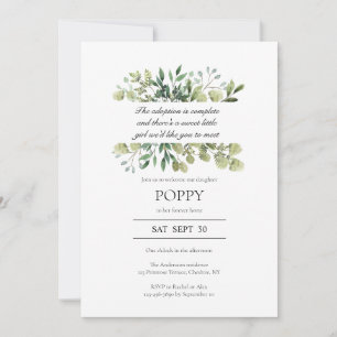 Adoptionsfest Annonsering Part Invitation ->  Anno Inbjudningar