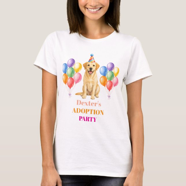 Adoptionsfest Gotcha-dagen Labrador Hund Husdjur T Shirt (Framsida)