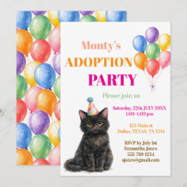 Adoptionsfest Gotcha-dagen Trefärgad katt Husdjur Inbjudningar