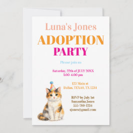 Adoptionsfest Gotcha-dagen Trikåfärgad katt Husdju Inbjudningar