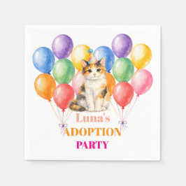 Adoptionsfest Gotcha-dagen Trikåfärgad katt Husdju Pappersservett