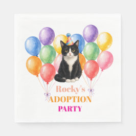 Adoptionsfest Gotcha-dagen Tuxedo Katt Djur Pappersservett