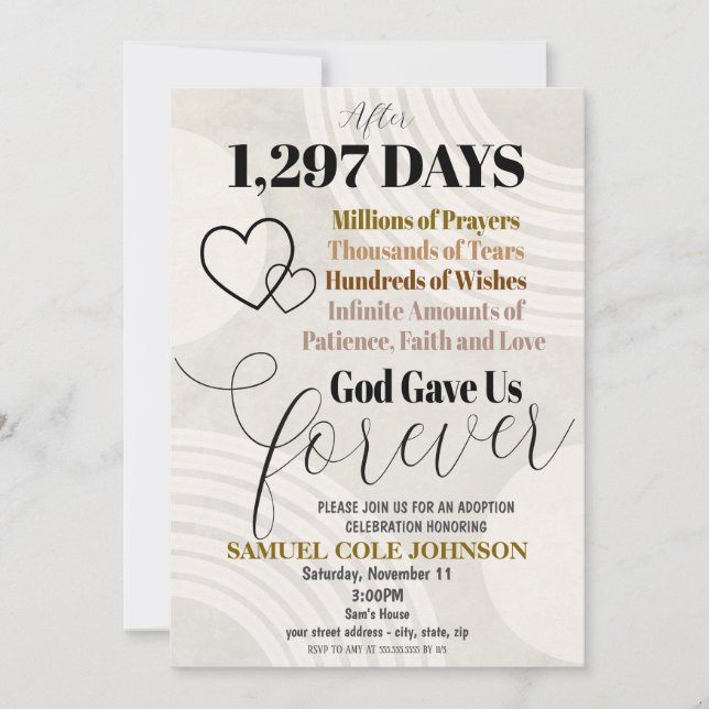 Adoptionsfirande Inbjudan (Framsida)