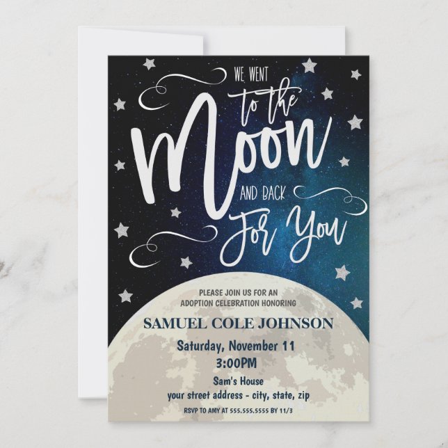 Adoptionsfirande inbjudan (Framsida)