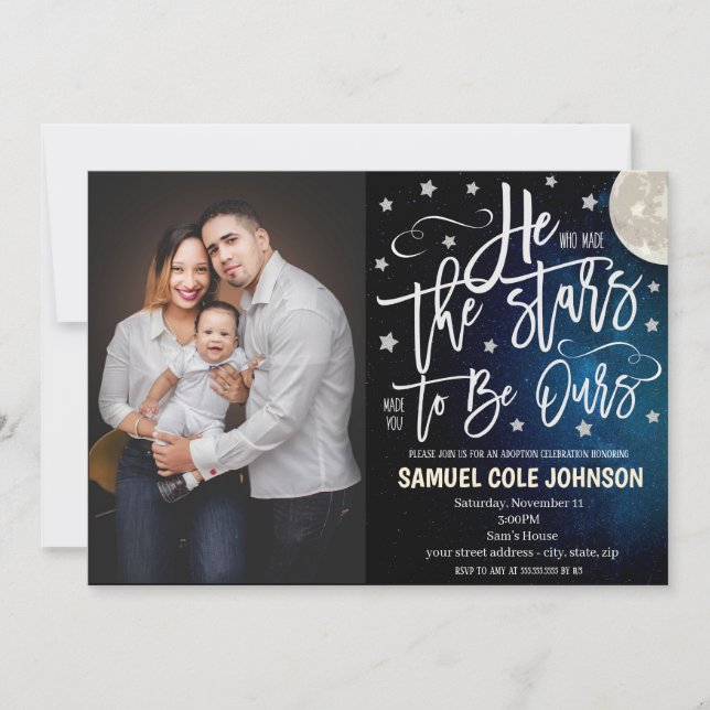 Adoptionsfirande Inbjudan (Framsida)