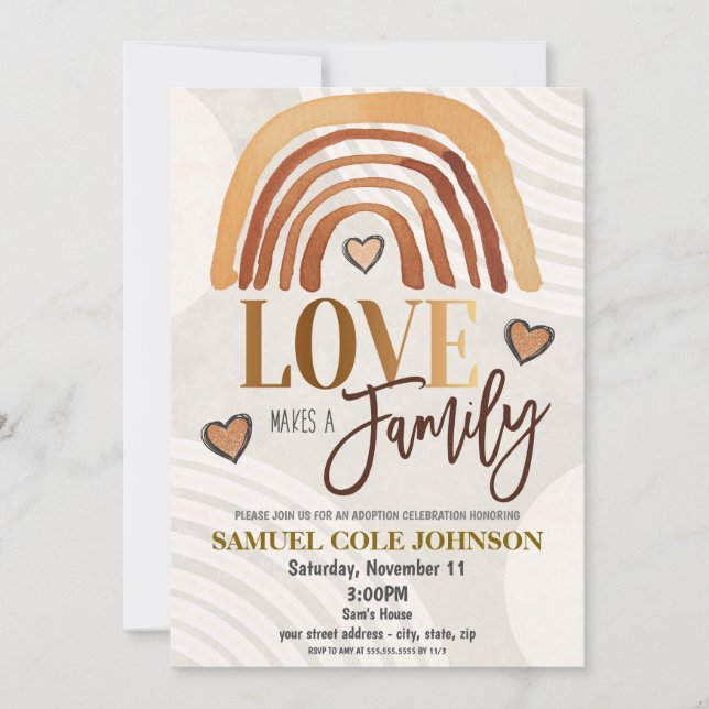 Adoptionsfirande Inbjudan (Framsida)