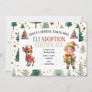 Adoptionsintyg från Elf-Helgdag Julkort