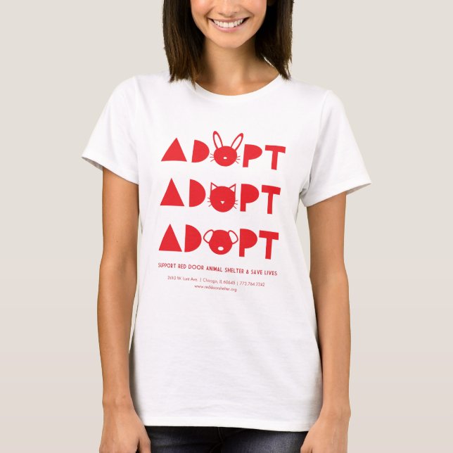 AdoptRedDoor.jpg Tee (Framsida)