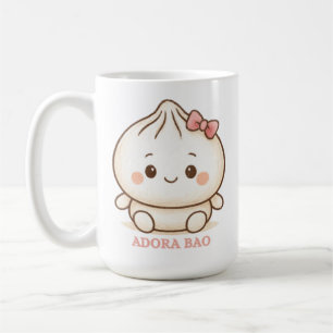 Adora Bao Söt Rosa Bao-bulle-illustration Kaffemugg