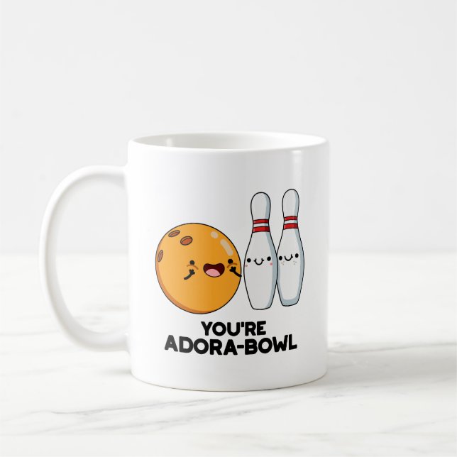 Adora-Bowl Funny Bowling Pun Kaffemugg (Vänster)