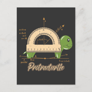Adorabe Math Protracturtle Kids School Vykort