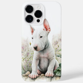 ADORABEL VATTENFÄRG VITE BULL TERRIER PUPPY HUND