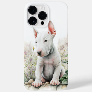 ADORABEL VATTENFÄRG VITE BULL TERRIER PUPPY HUND