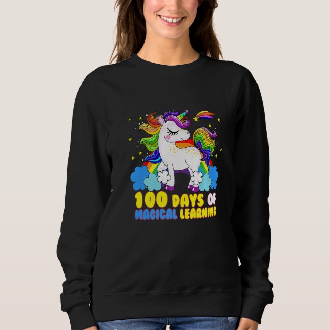 Adorable 100 Days of Magical Learning School Unico T Shirt (Framsida)