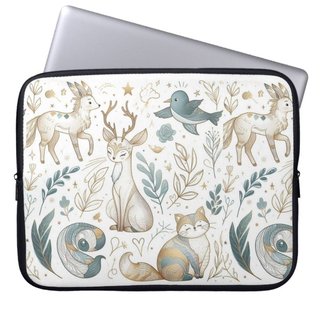 Adorable Animals Electronics Bag Laptop Fodral (Framsidan)