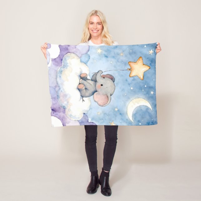 Adorable baby elephant snuggle blanket fleecefilt (På plats)