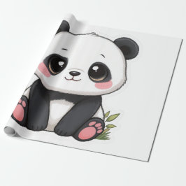 Adorable Baby Panda Bamboo Presentpapper