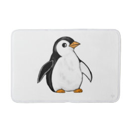 Adorable Baby Penguin Airbrush-Style Winter Art Badrumsmatta