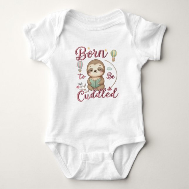 Adorable Baby Sloth T Shirt (Framsida)