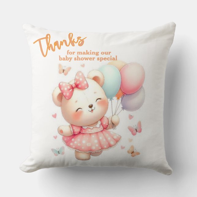 Adorable Bear – Thanksgiving Baby Shower Decor Kudde (Framsida)