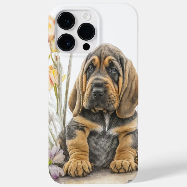 ADORABLE BLACK TAN BLOODHOUND PUPPY HUND (Baksida)