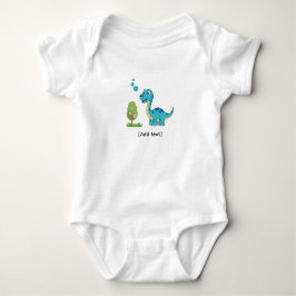 Adorable Blue Dinosaur with Hearts - Cute Brachios T Shirt