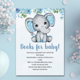 Adorable Blue Elephant Baby shower Boy Tilläggskort