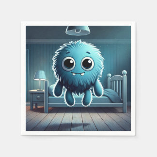Adorable Blue Fluffy Creature Pappersservett