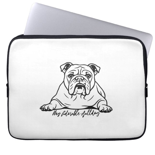Adorable Bulldog Laptop Fodral (Framsidan)