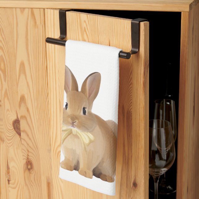 Adorable Bunny Kitchen Towel Kökshandduk (Thirds Fold)