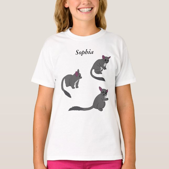 Adorable Bushbabies Illustration  T Shirt (Framsida)